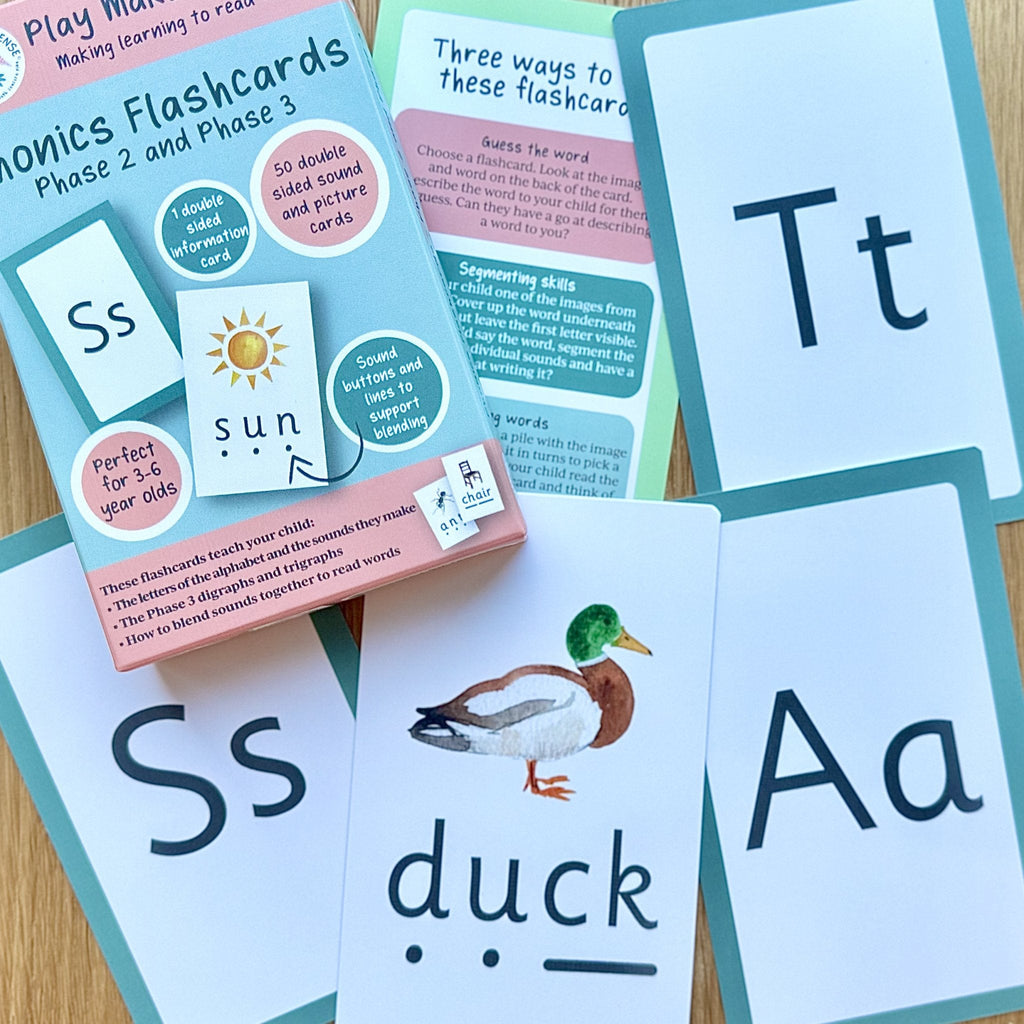 Phonics Flashcards - Phase 2 and Phase 3