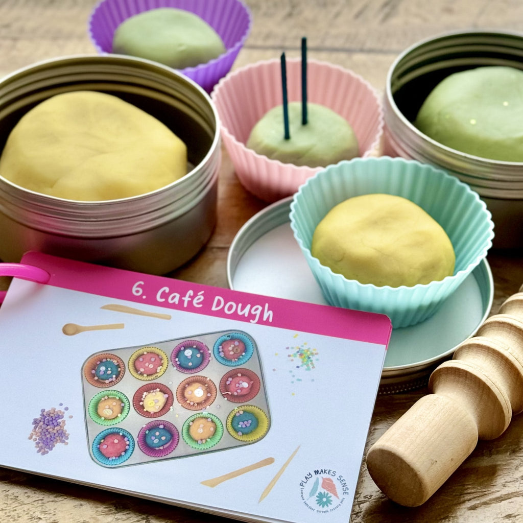 Playdough Activity Cards with Cafe Dough activity