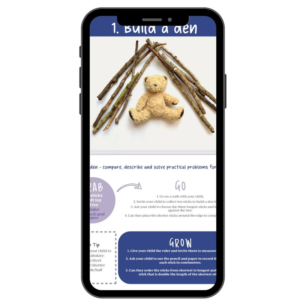  Play Makes Sense Maths Activity Cards displayed as a digital download on a phone