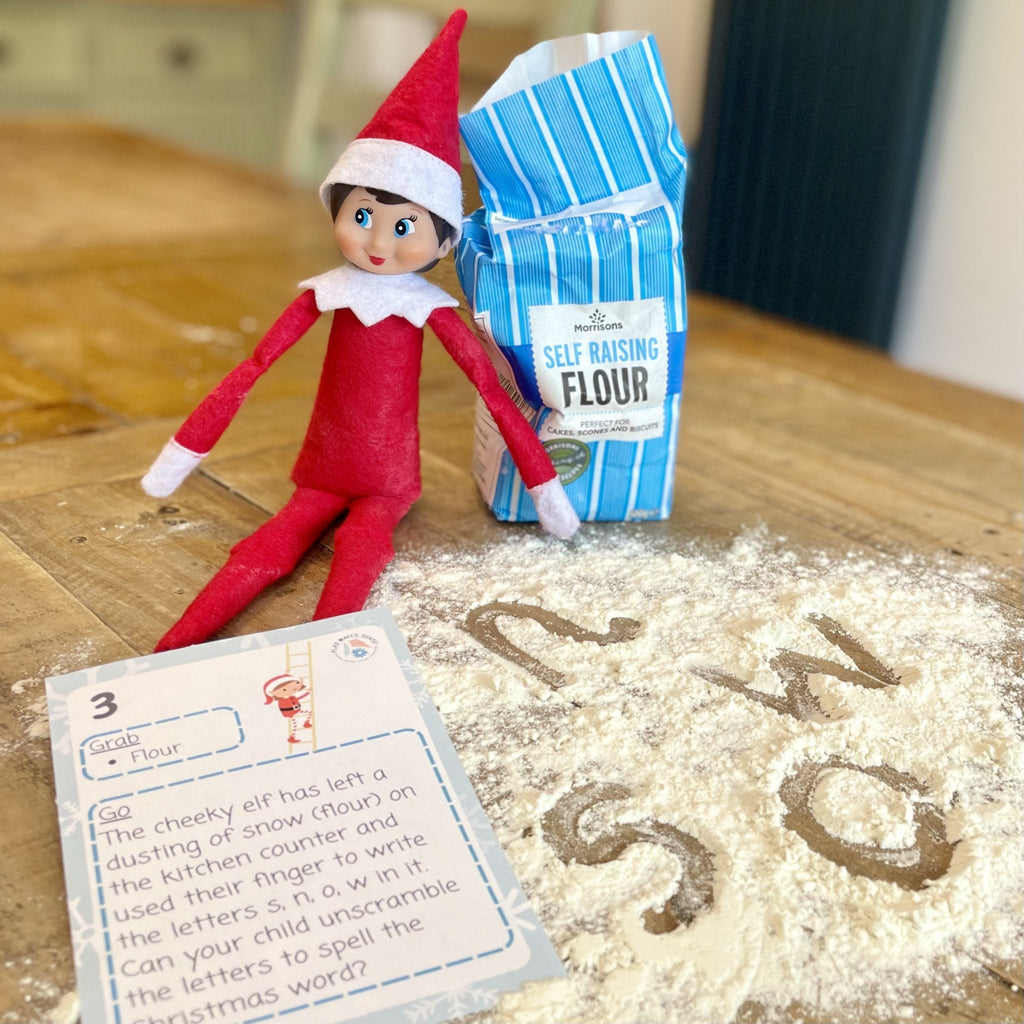 Elf on the shelf simple snow idea