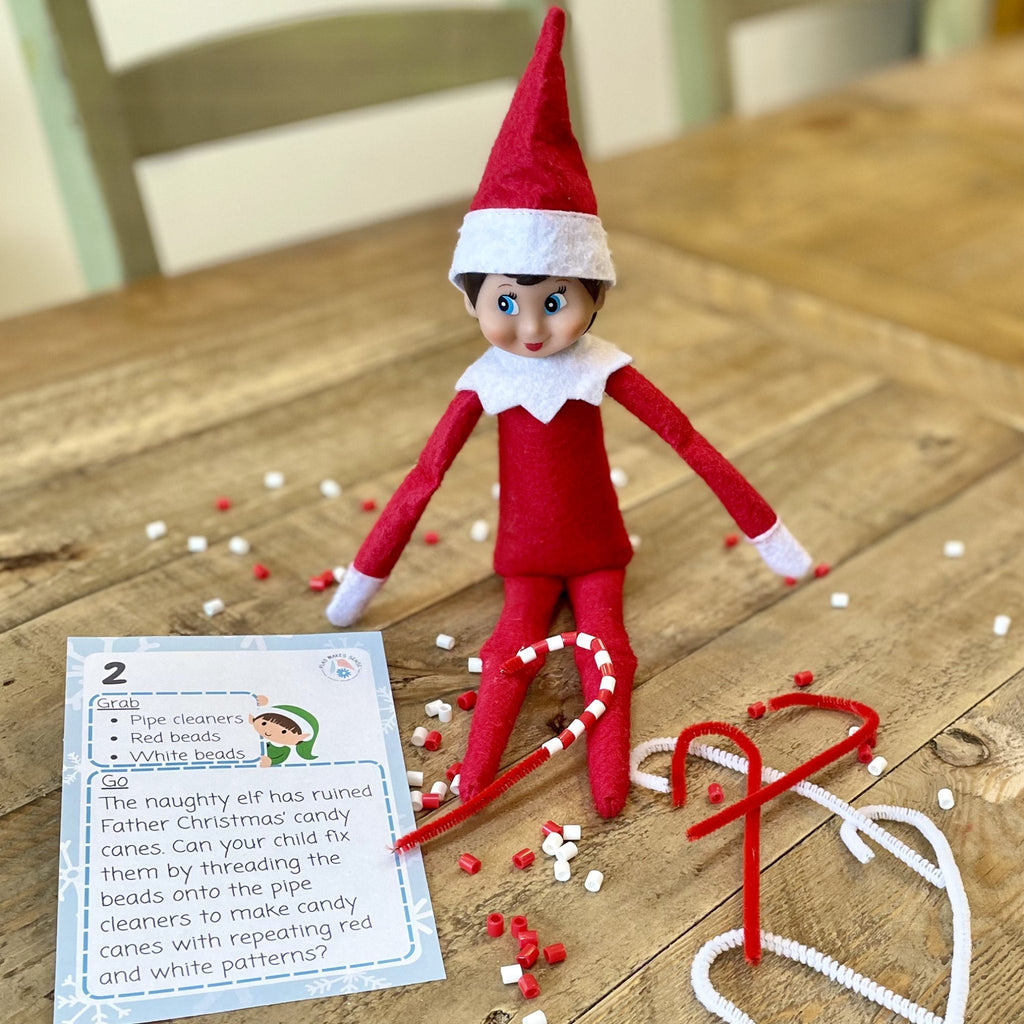 Elf on the shelf easy candy cane activity